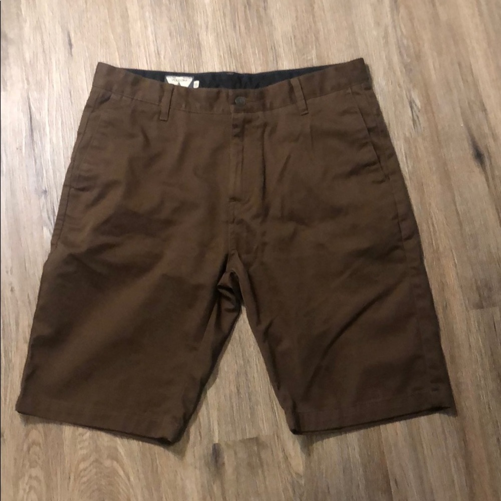 Volcom stone shorts-brown